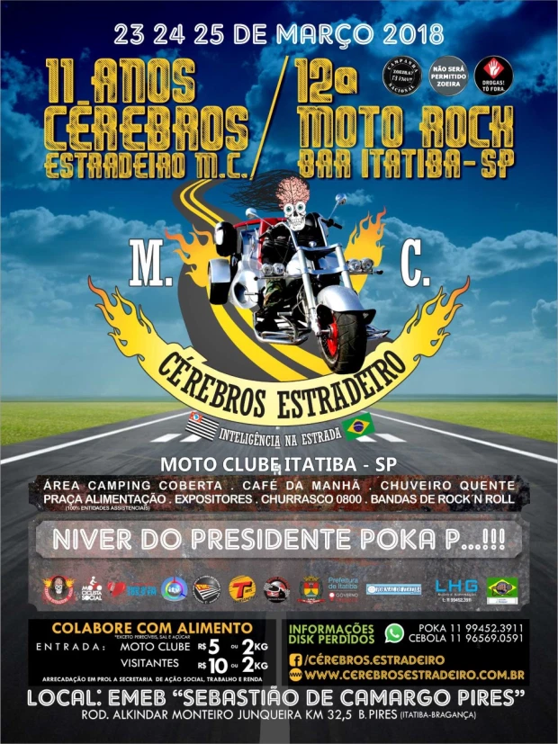 11 anos cerebros e 12º moto rock alta